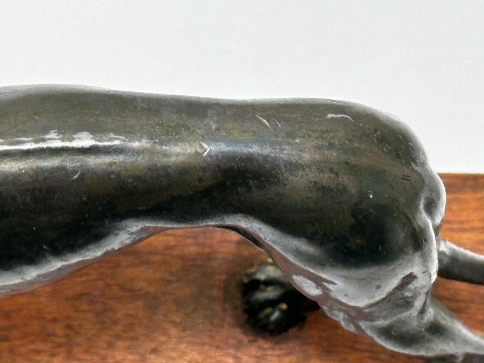 photo for sale Small British Art Deco Sporting Prized Racing Greyhound Stud Bronze Sculpture