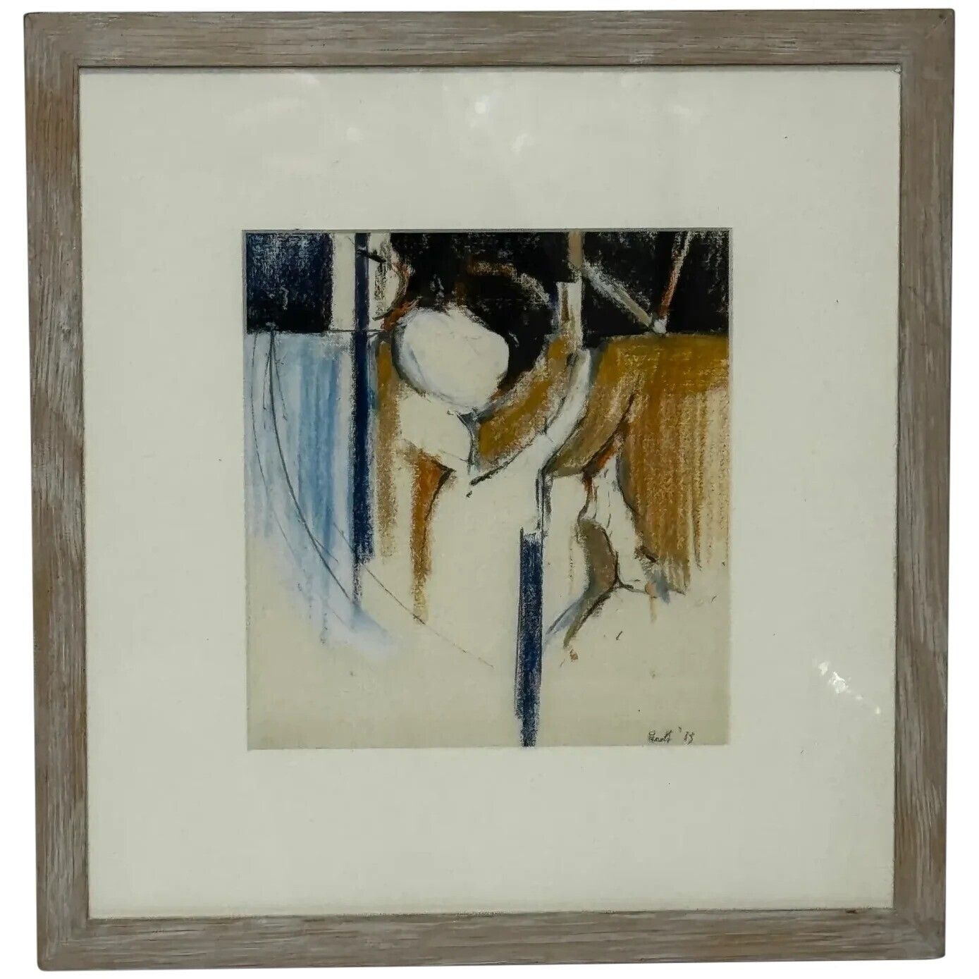 Mid-Century Abstract Painting Form In Motion Masterpiece By Adrian Heath C1965 Framed