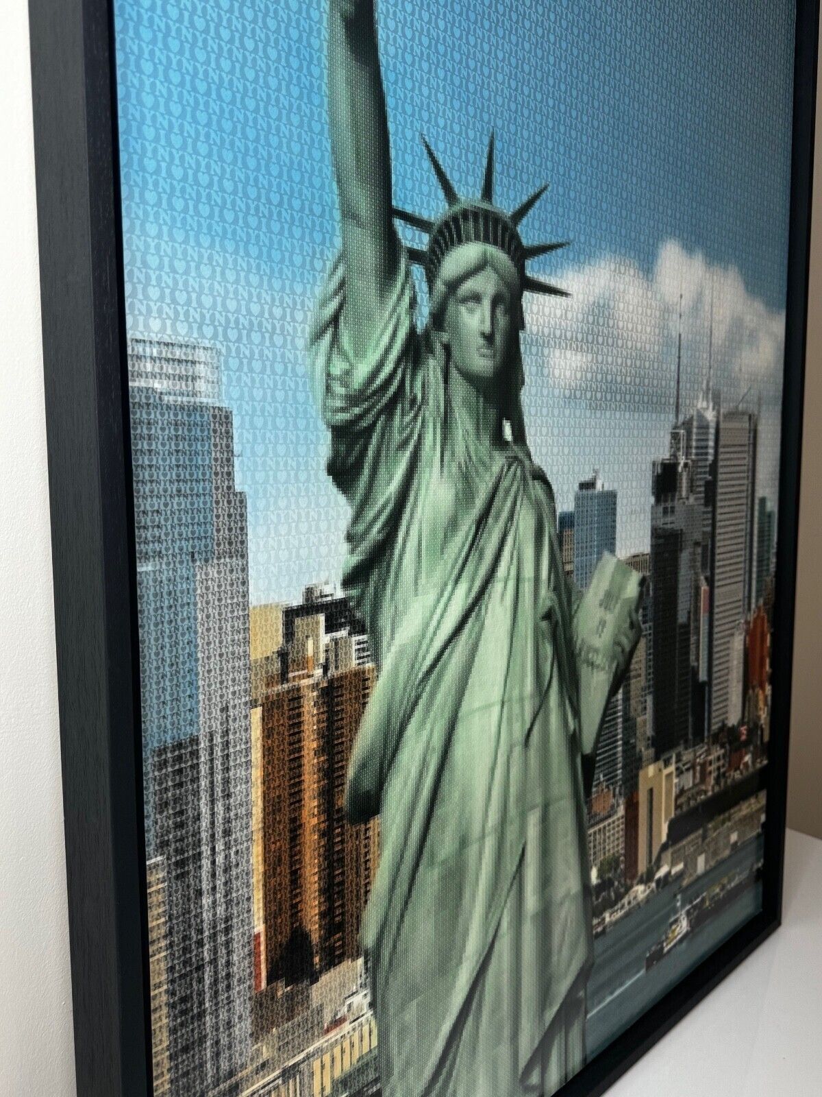 Groot hedendaags nostalgisch schilderij New York neoklassiek Vrijheidsbeeld photo 2950.0