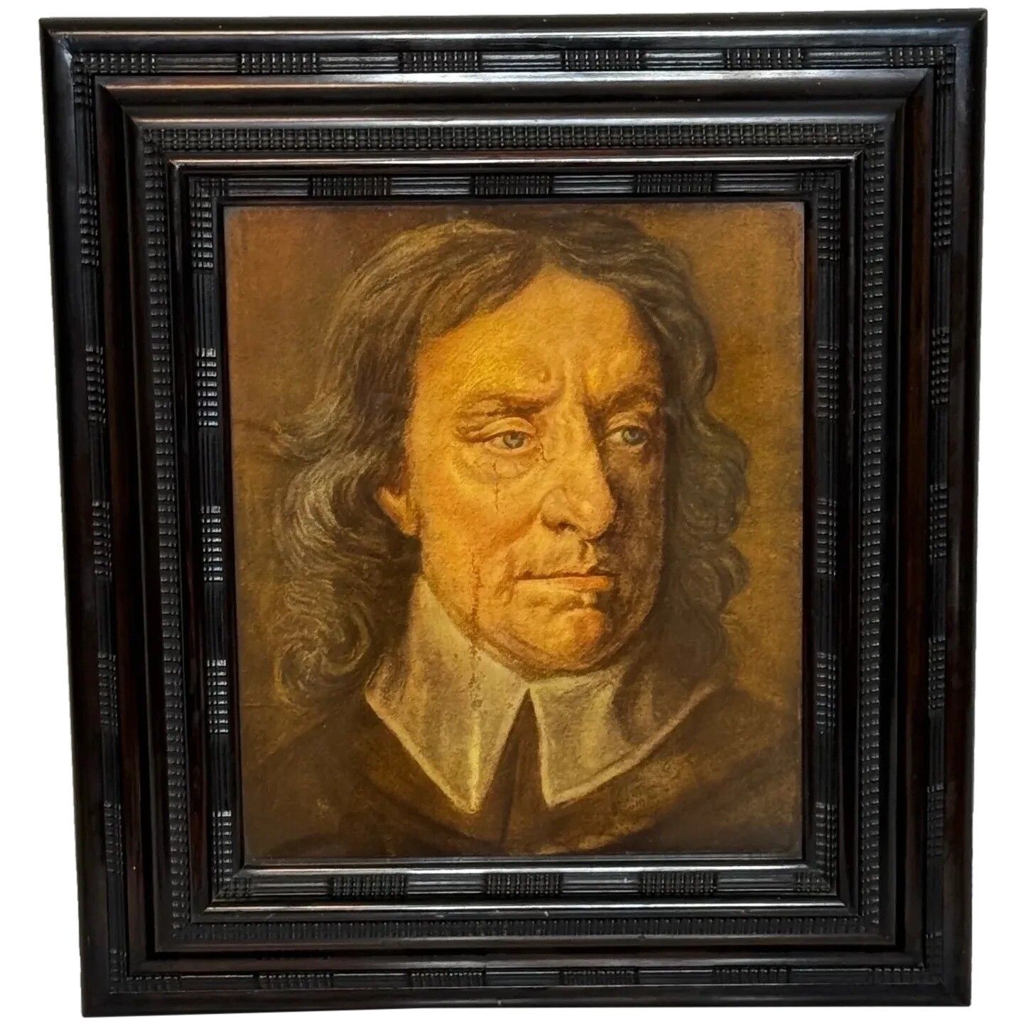 Historical Portrait Lord Protector Of England Puritan Oliver Cromwell Framed