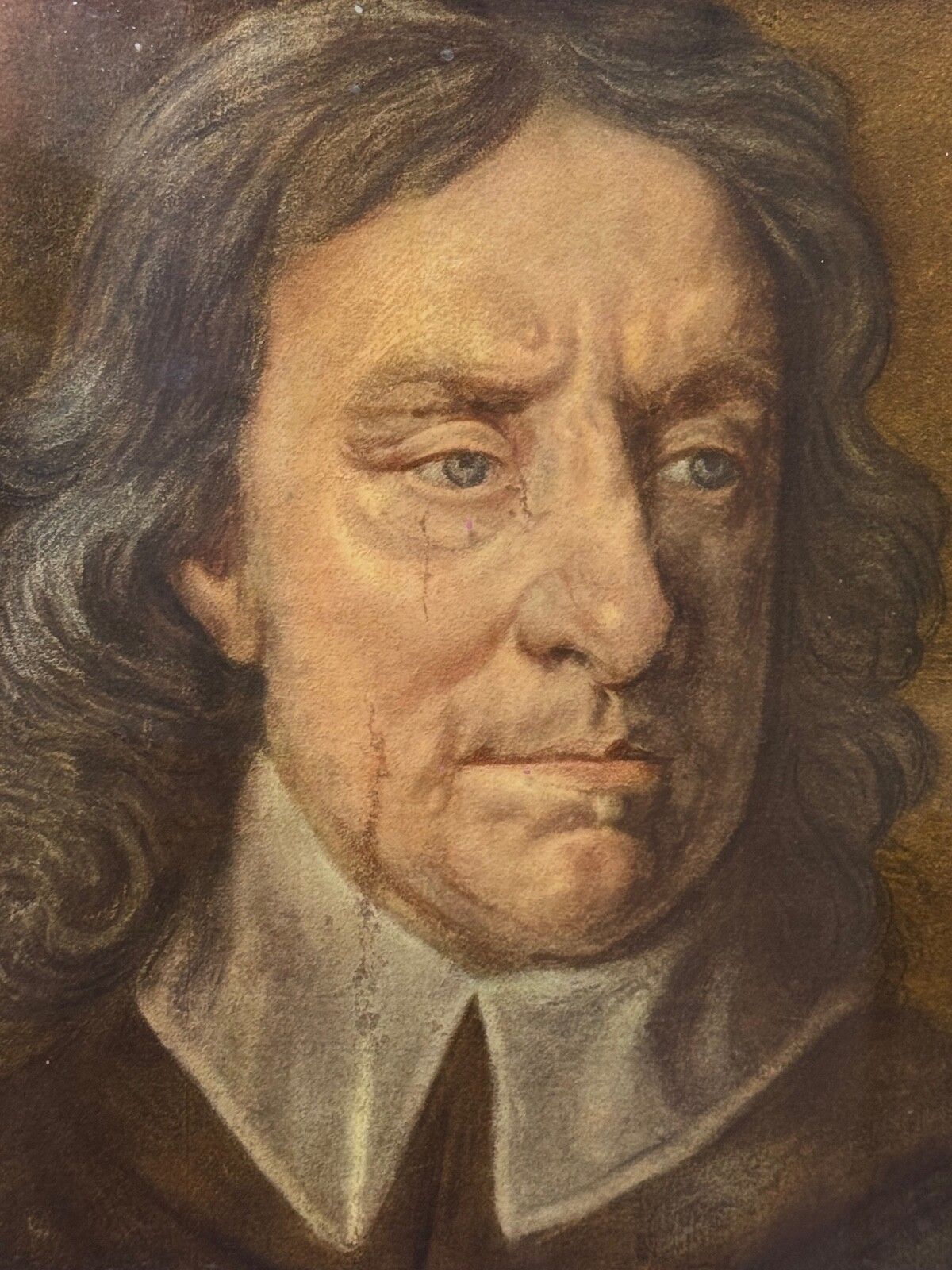 Historisch portret Lord Protector of England, puritein Oliver Cromwell, ingelijst photo furniture