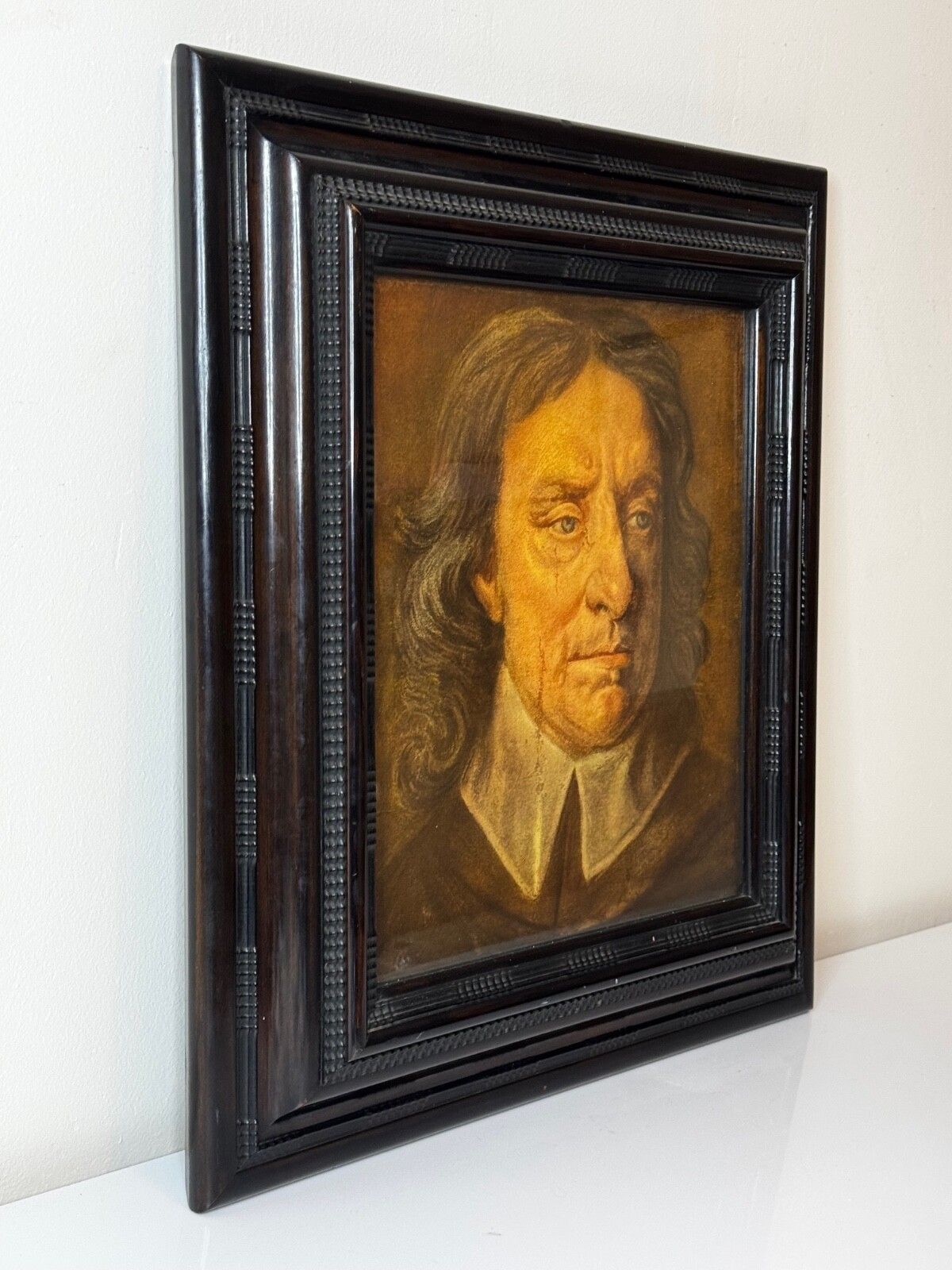 Historical Portrait Lord Protector Of England Puritan Oliver Cromwell Framed photo Art