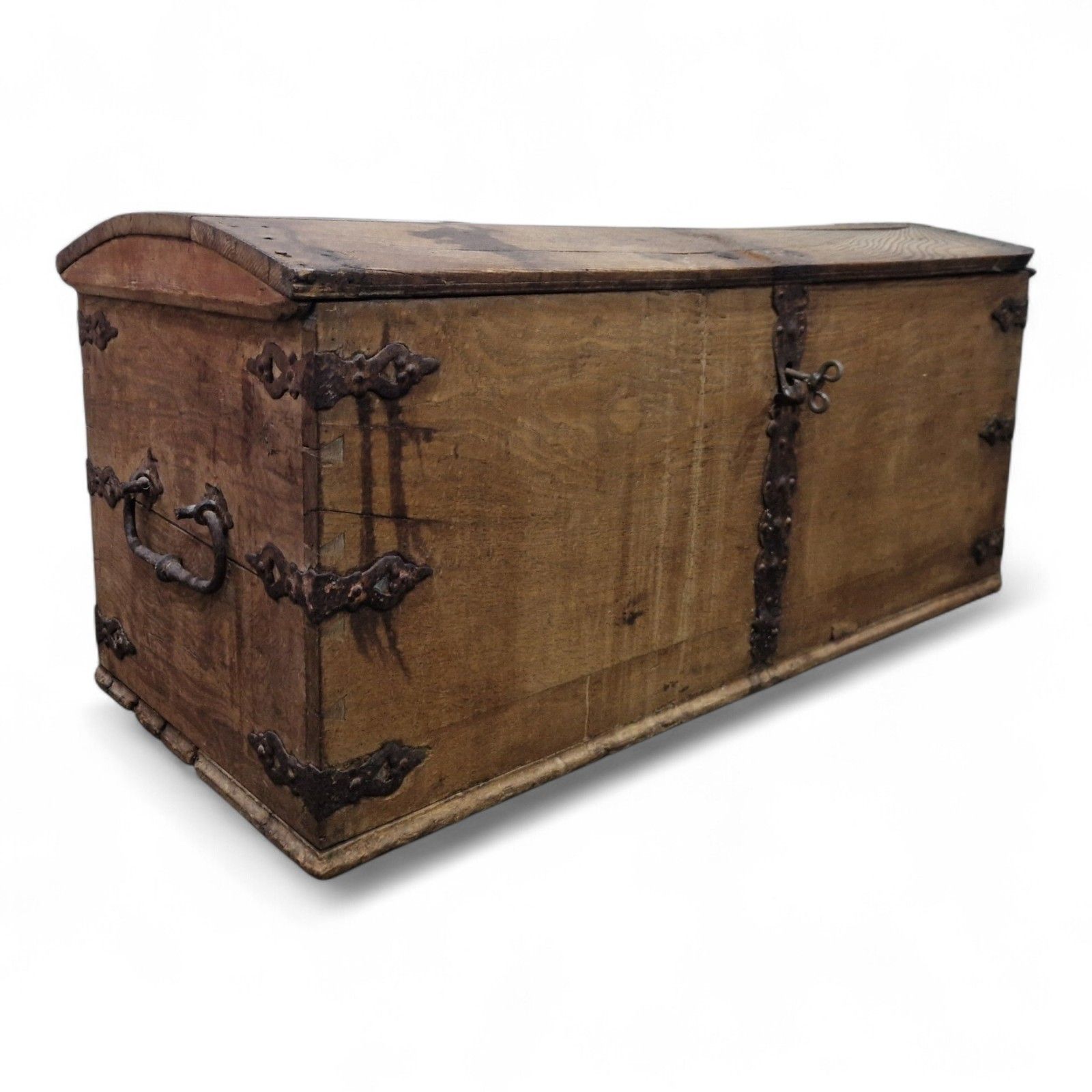 Continental Wooden Storage Chest Dome Top Rustic Coffer Blanket Box Large photo furniture