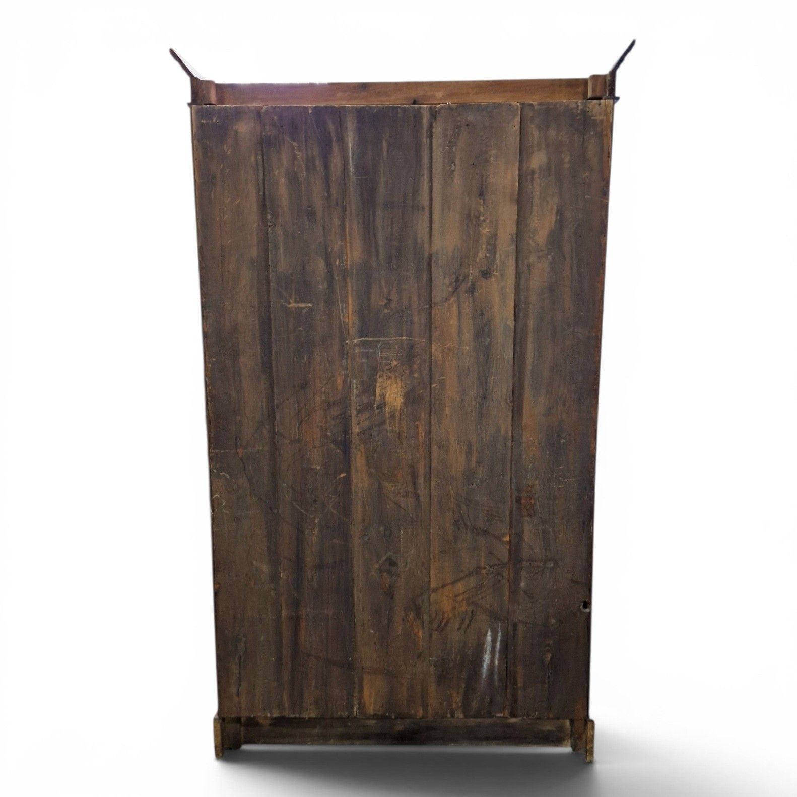 495.0 Antique Scottish Ash Wardrobe Mirror Door Antique Combination Armoire Victorian photo