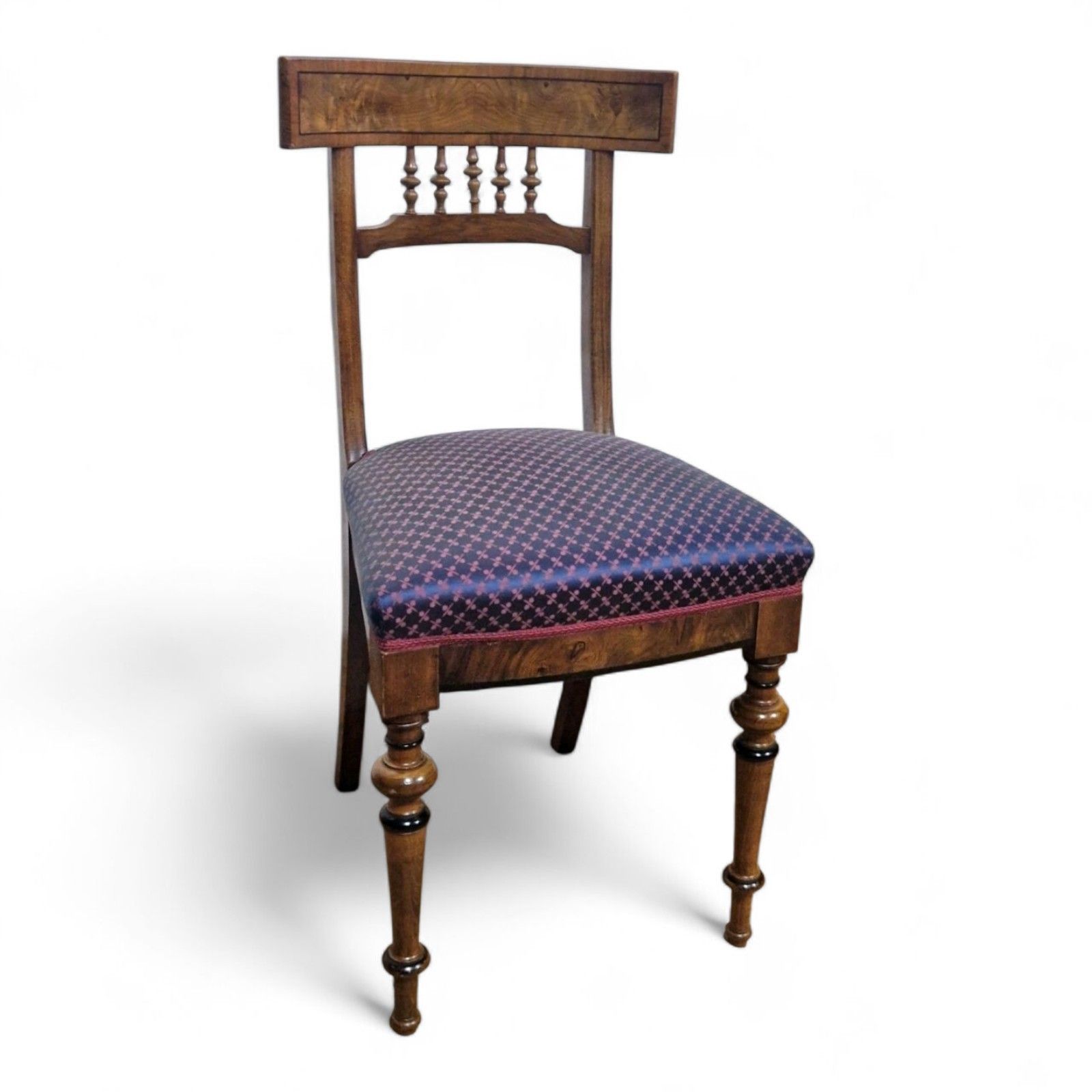 Antique Walnut Occasional Chair Spindle Back Bedroom / Hall Chair photo Furniture
