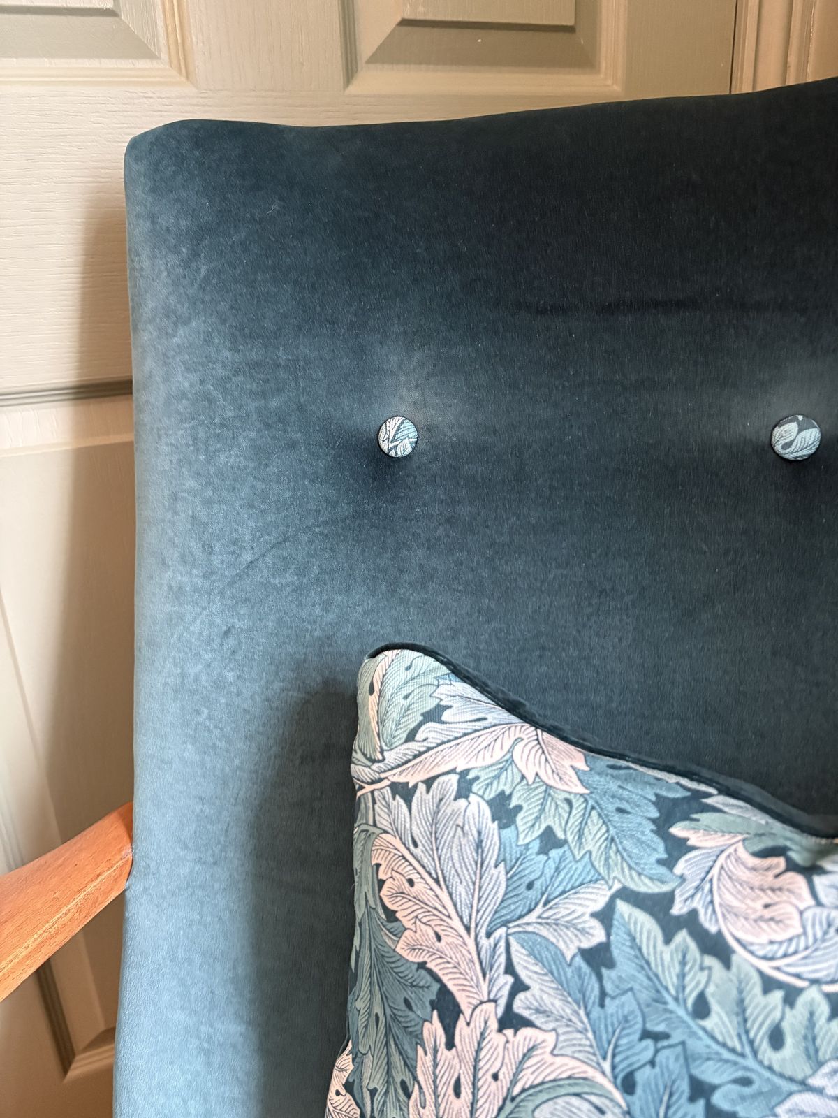 Parker Knoll Chair Refurbished In William Morris Acanthus. photo 275.0