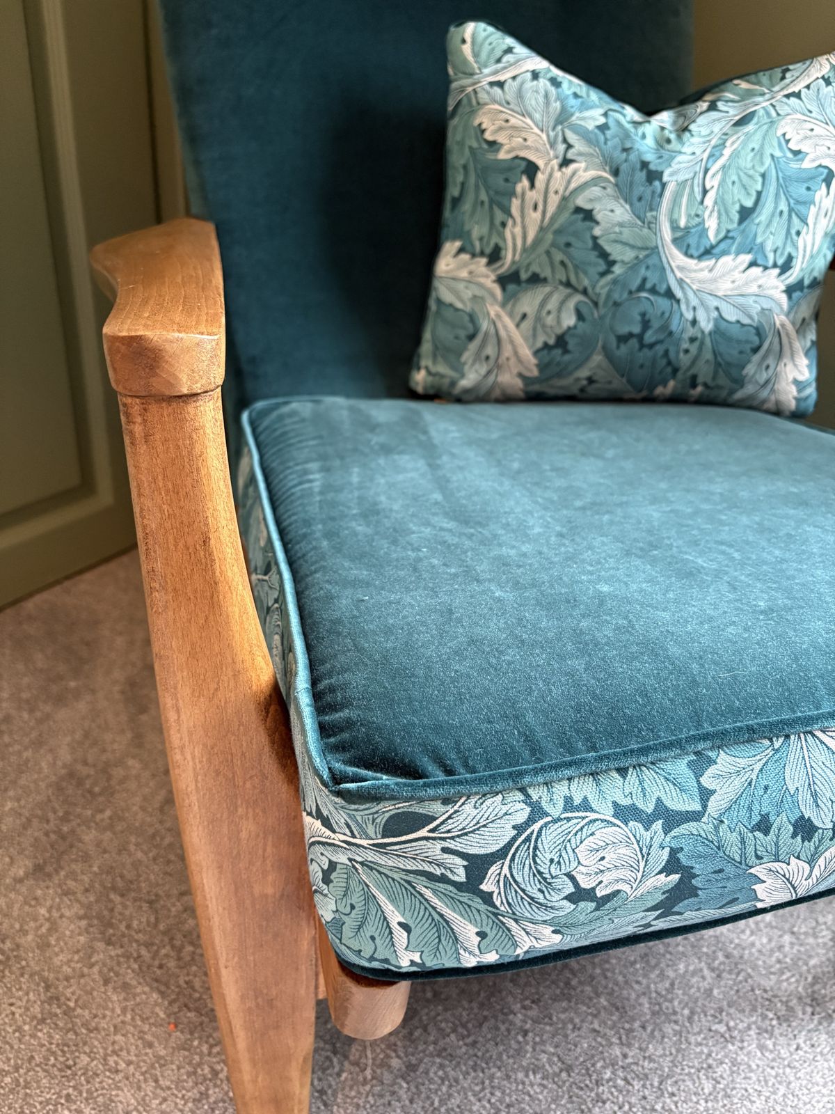 Parker Knoll Chair Refurbished In William Morris Acanthus. photo buy