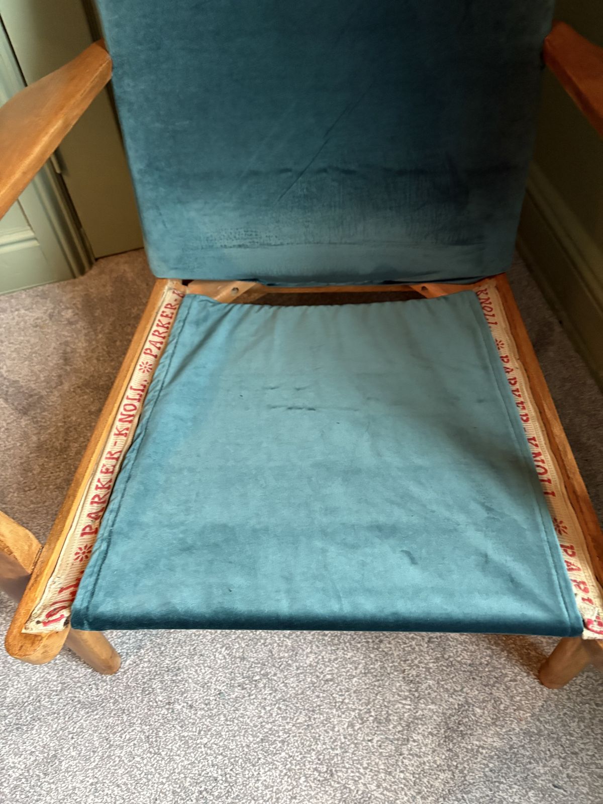 photo furniture Parker Knoll Chair Refurbished In William Morris Acanthus.