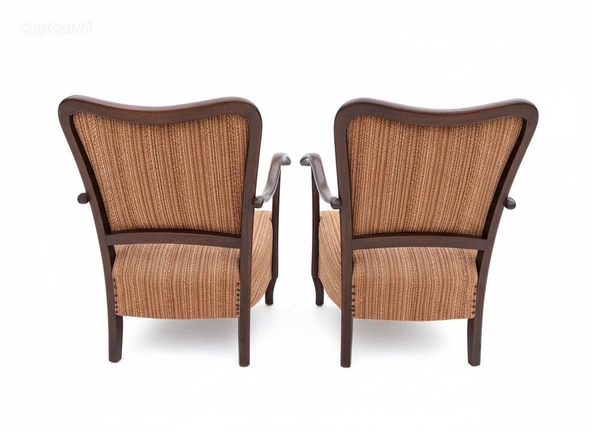 Pair Of Art Deco Armchairs In The Style Of Jindřich Halabala photo for sale
