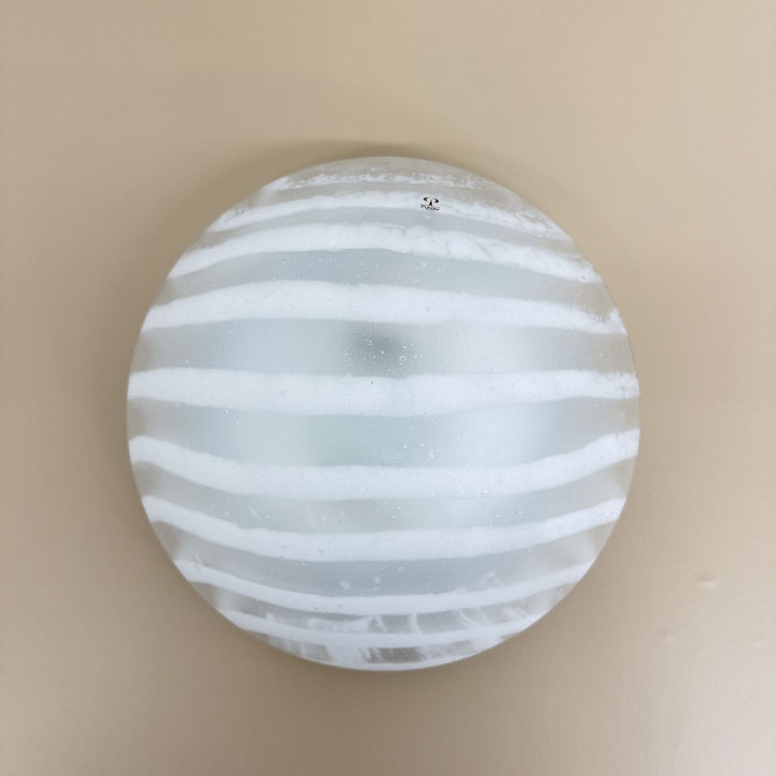 Peil & Putzler glazen plafondlamp / wandlamp 'Zebra', jaren 1970, Duitsland photo vinterior