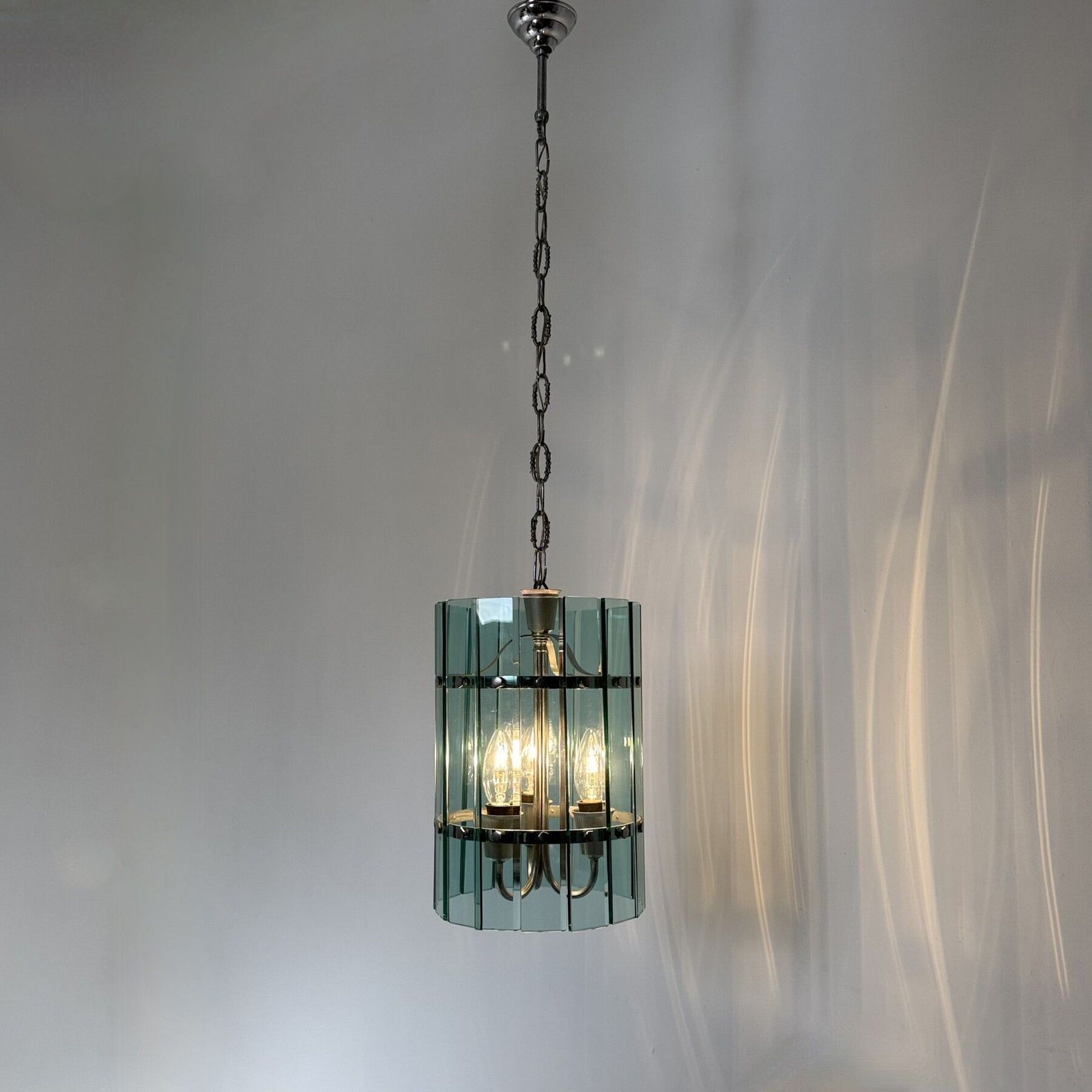 photo furniture Mid-Century Veca glazen hanglamp, jaren 1970, Italië