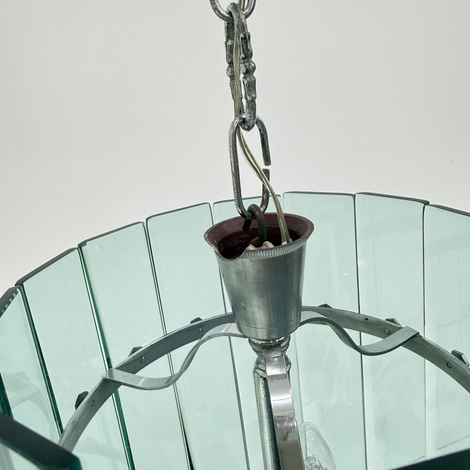 photo vinterior Mid-Century Veca glazen hanglamp, jaren 1970, Italië