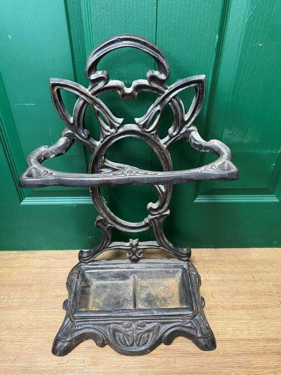 Antique Scottish Cast Iron Black Umbrella Stand photo furniture