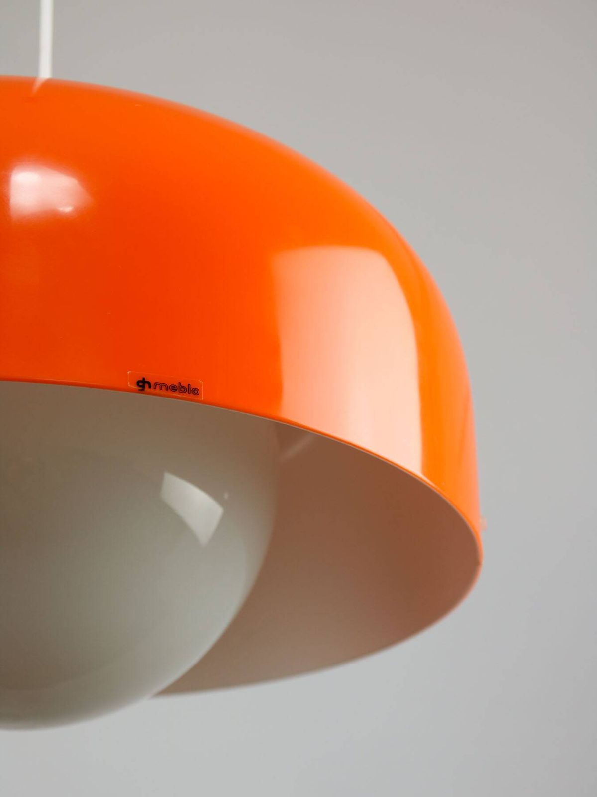 Verlichting Grote Space Age hanglamp van Guzzini in oranje, jaren 1970 photo