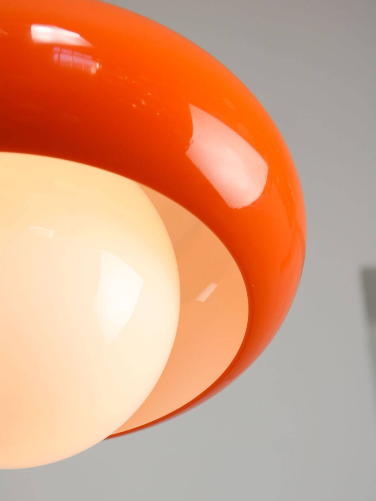 Space Age Model Best Hanglamp van Guzzini in Oranje, jaren 1970 photo Verlichting