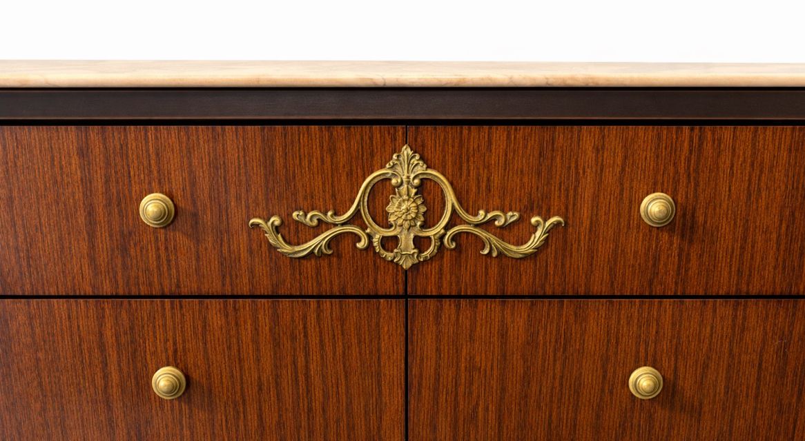 Mid Century Italian Sideboard / Chest Of Drawers With Marble Top photo furniture
