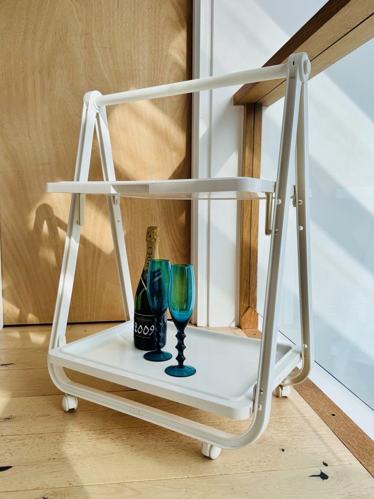 Vintage Simo Italy Folding Drinks Trolley 1970's Atomic Pop Space Age Modernist photo buy