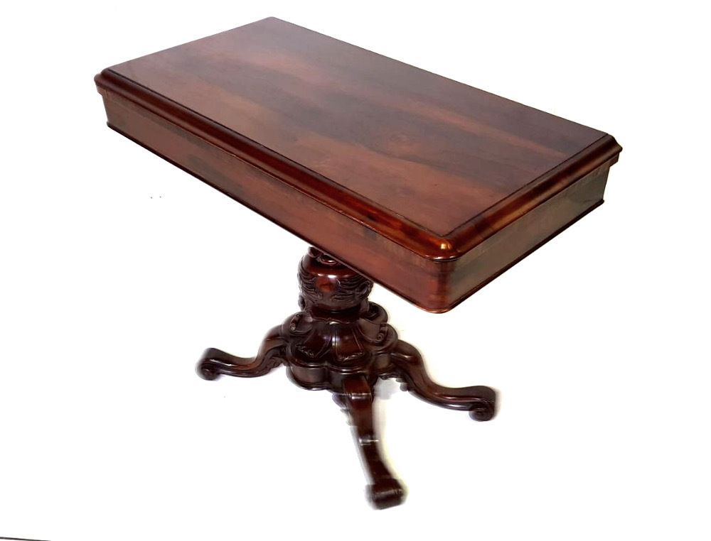 Top Quality 19th Century Rosewood Turn Over Leaf Card Table photo 1572.743