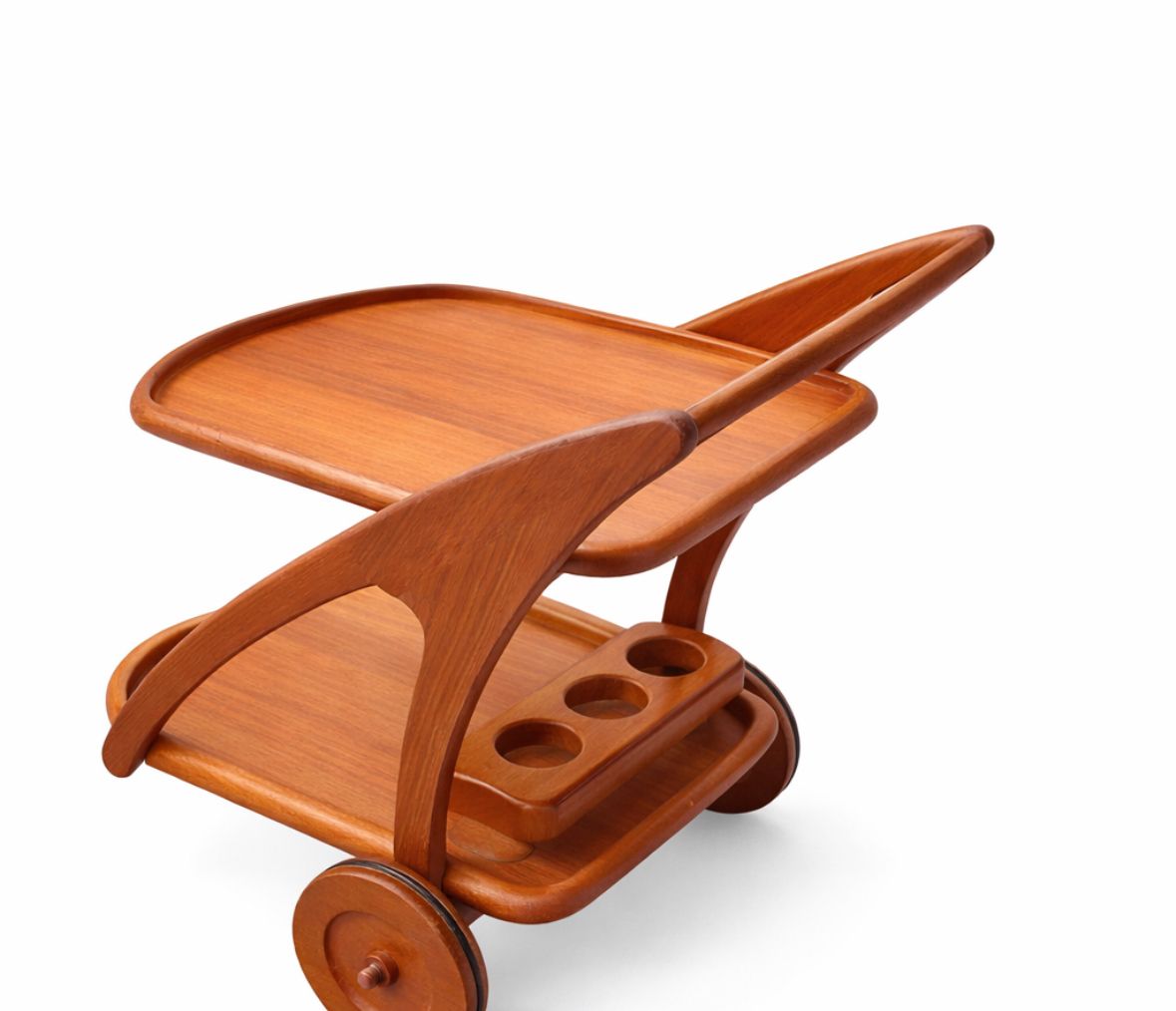 Danish Teak Party Cart / Bar Cart — Kjeni Merløse, 1970s photo vinterior