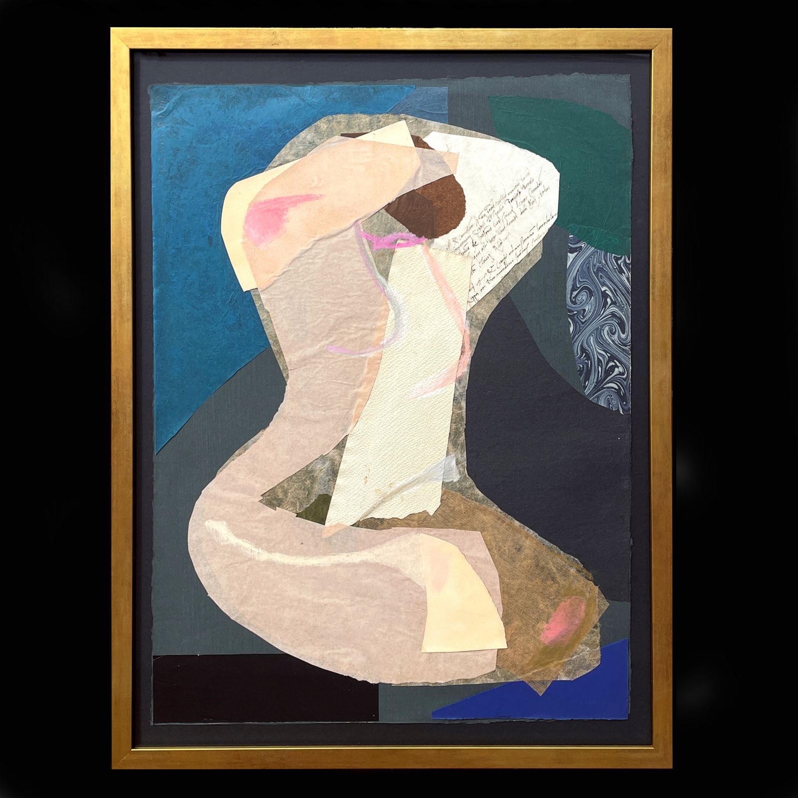 Mixed Media Collage Of A Nude, Yasmin Brandolini D'adda, (1929 2012) photo 845.0