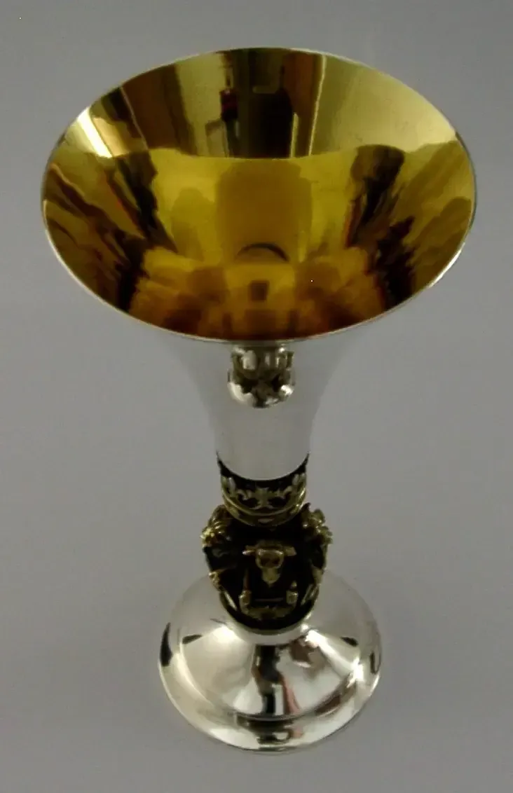 Sterling Silver Chalice Goblet Kings College Chapel Cambridge H Miller 189g photo for sale