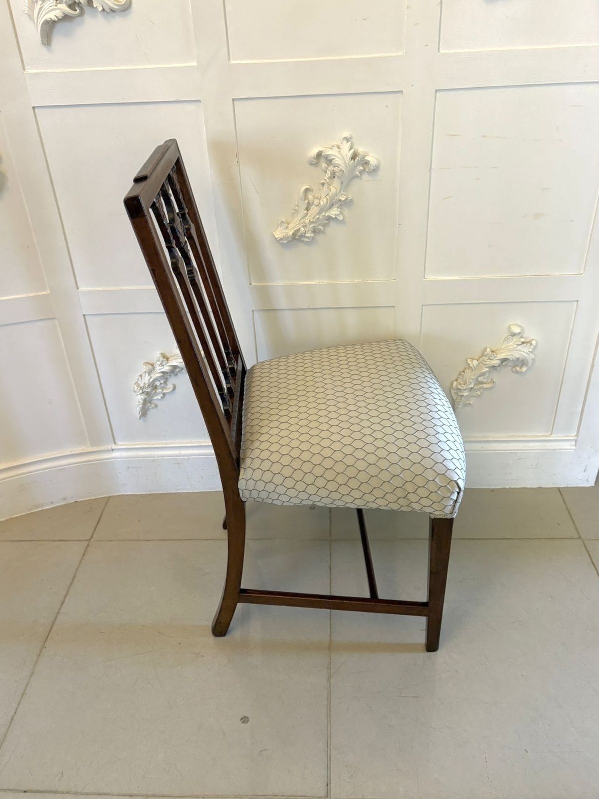 Antique 19th Century English Mahogany Dining Chairs Set Of 8 Carvers Newly Upholstered photo 4850.0