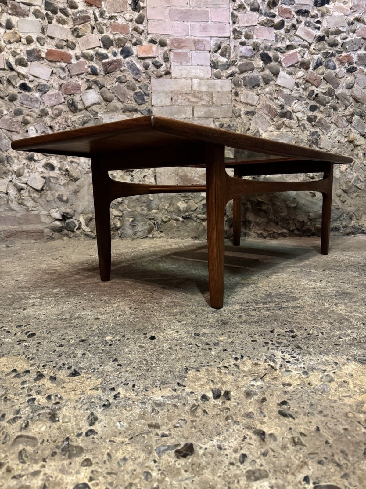 Furniture Vintage G Plan  Teak & Glass Fresco Long John Surfboard Coffee Table Mcm photo