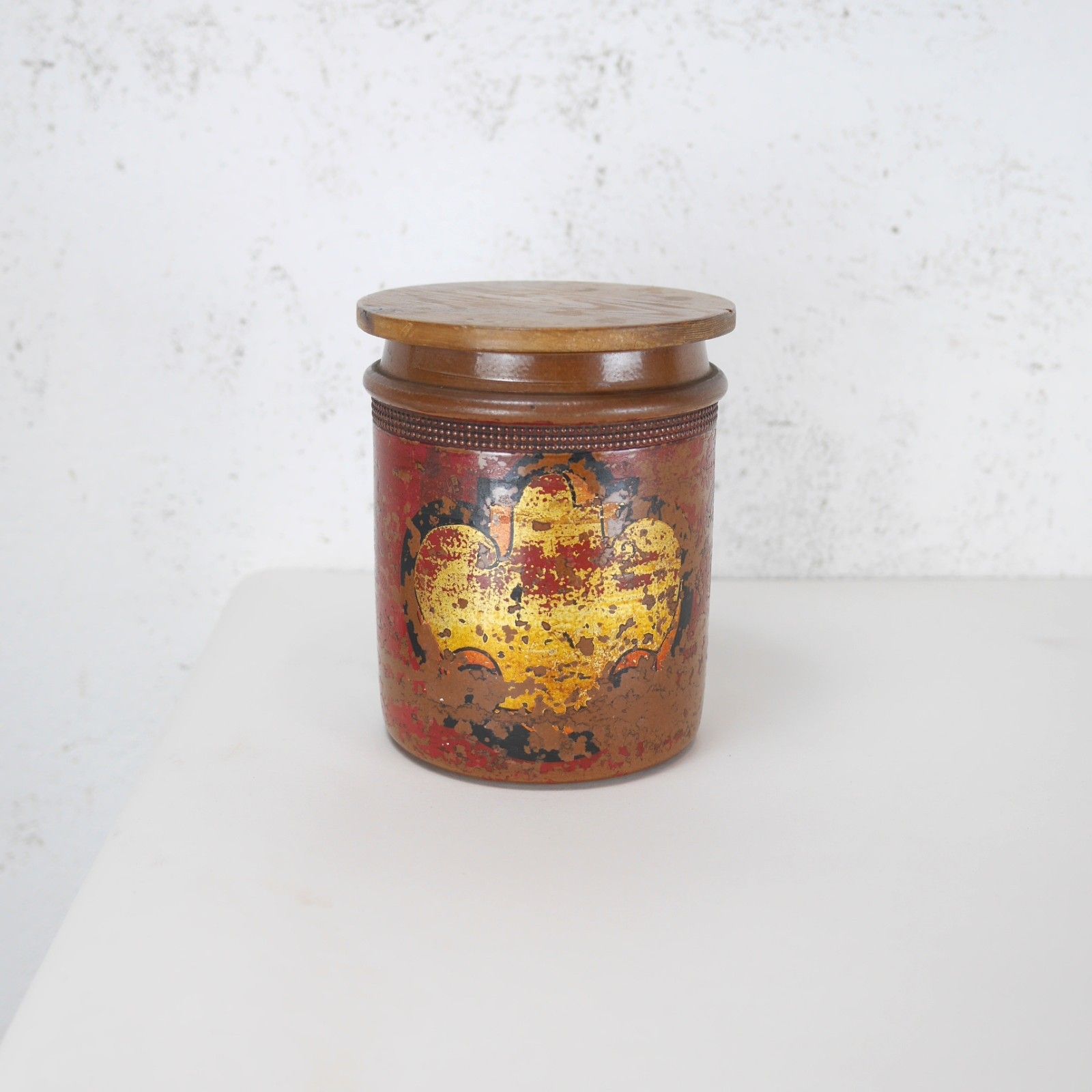 Antique Tobacco Jar Shop Display Salt Glazed Stoneware Pot Vintage #102941 photo for sale