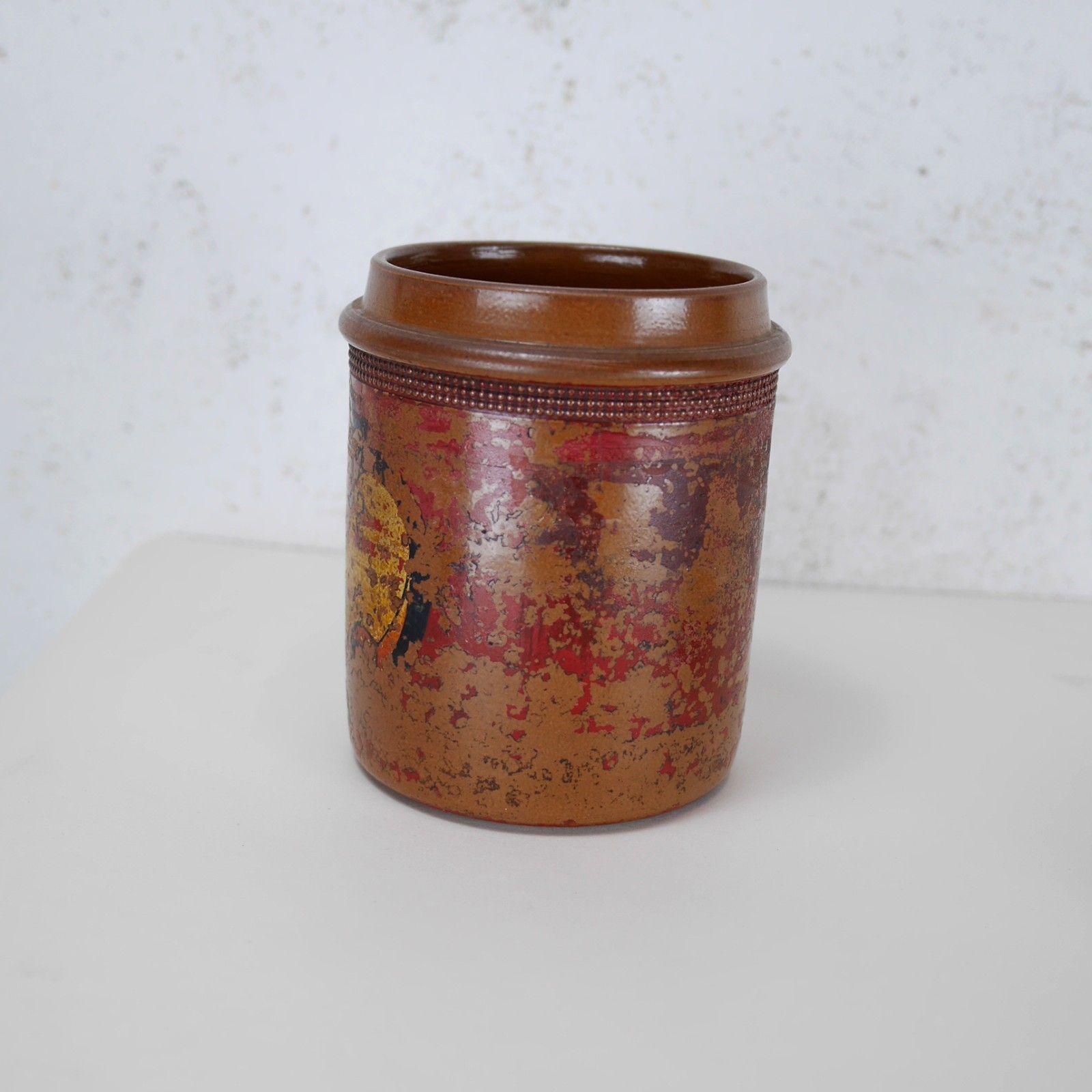 Antique Tobacco Jar Shop Display Salt Glazed Stoneware Pot Vintage #102941 photo buy