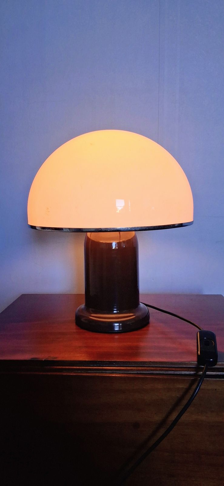 Habitat Mushroom Plexiglass Table Lamp 1970's photo vinterior