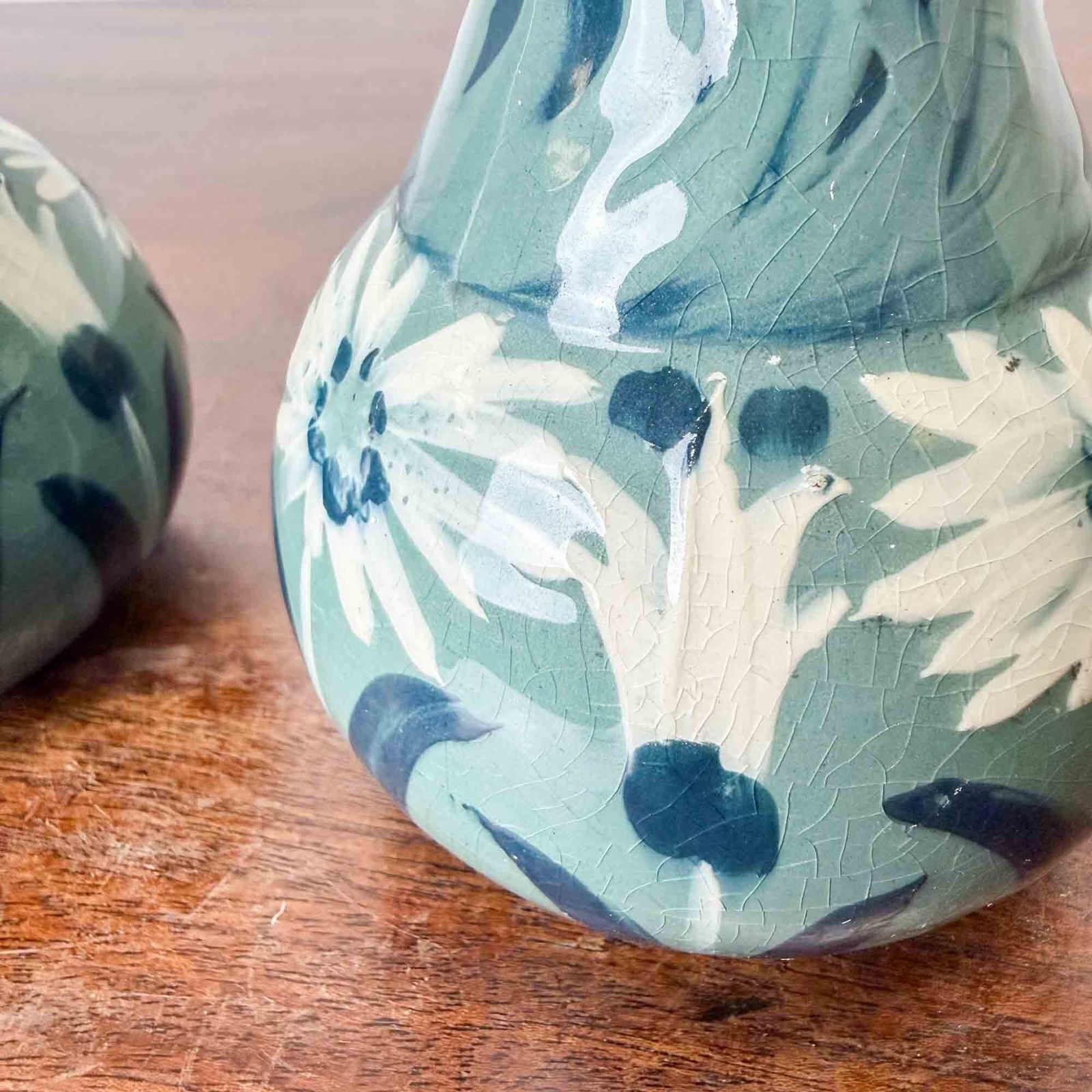 Pair Of Tg Green 'Ivanhoe' Art Nouveau Vases photo 195.0