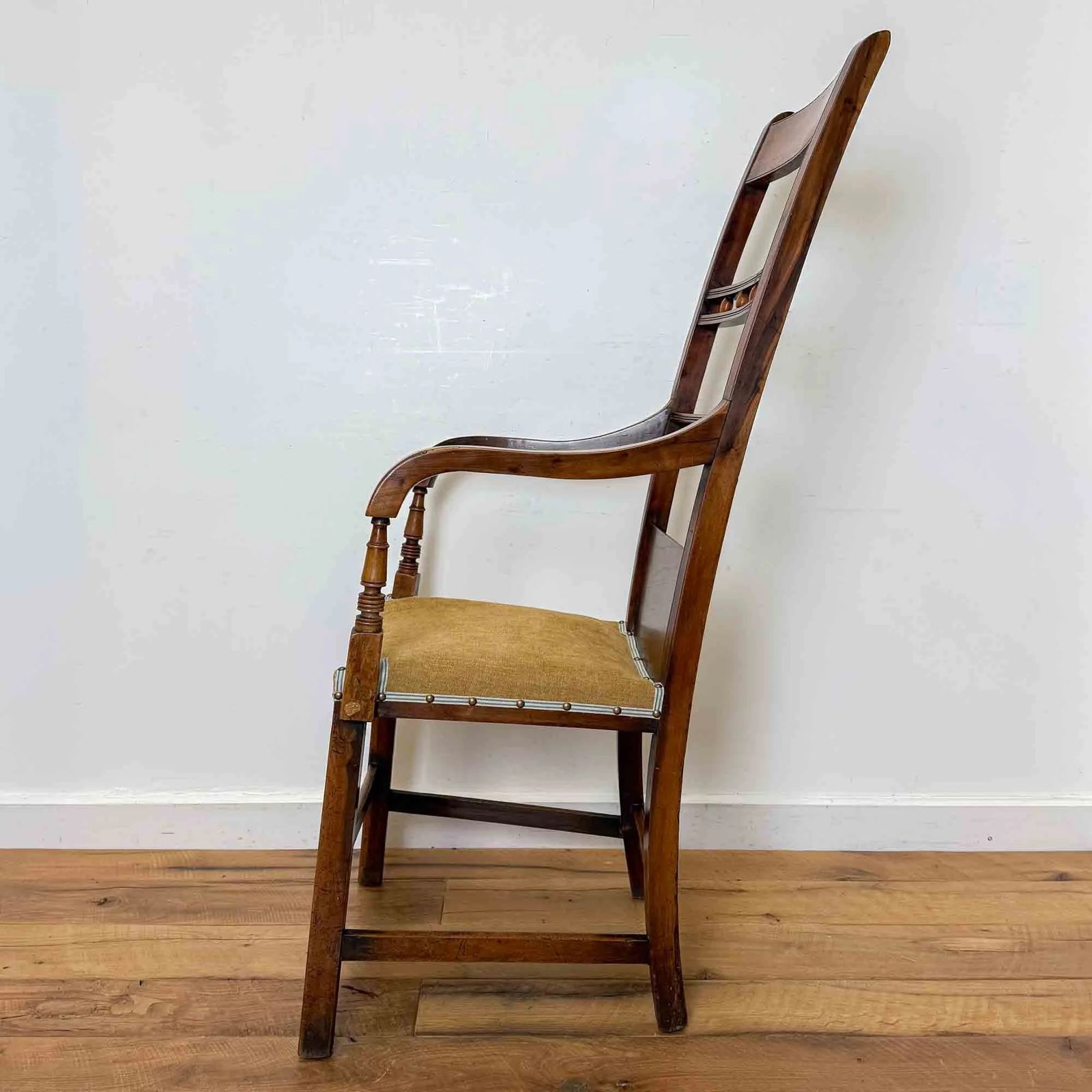Regency Period Fruitwood And Elm High Back Chair photo furniture