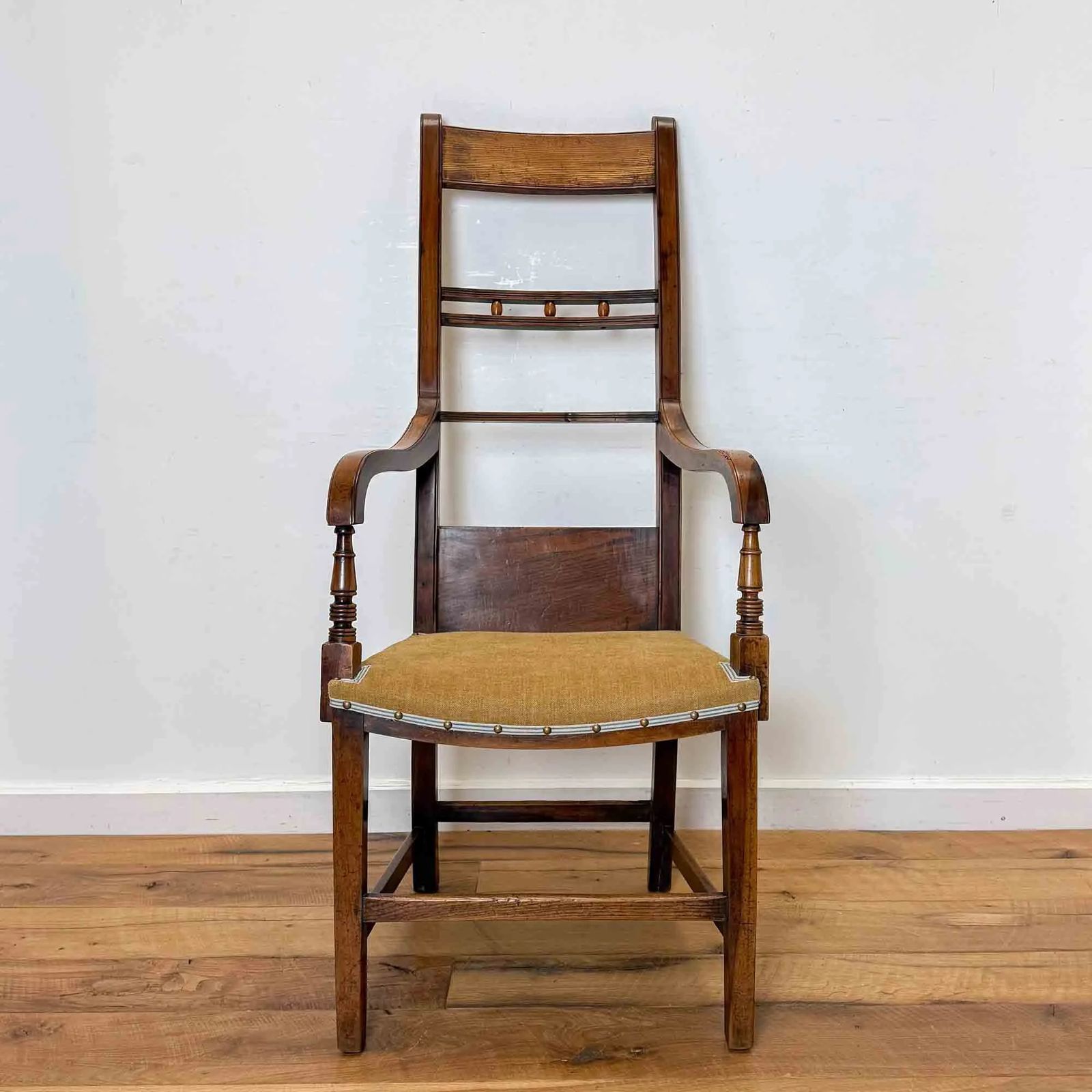 Regency Period Fruitwood And Elm High Back Chair photo for sale