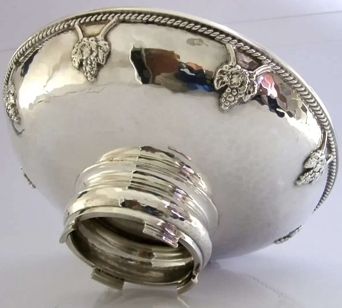 Rare A E Jones 230g Sterling Silver Grape Bowl Tazza English Arts & Crafts