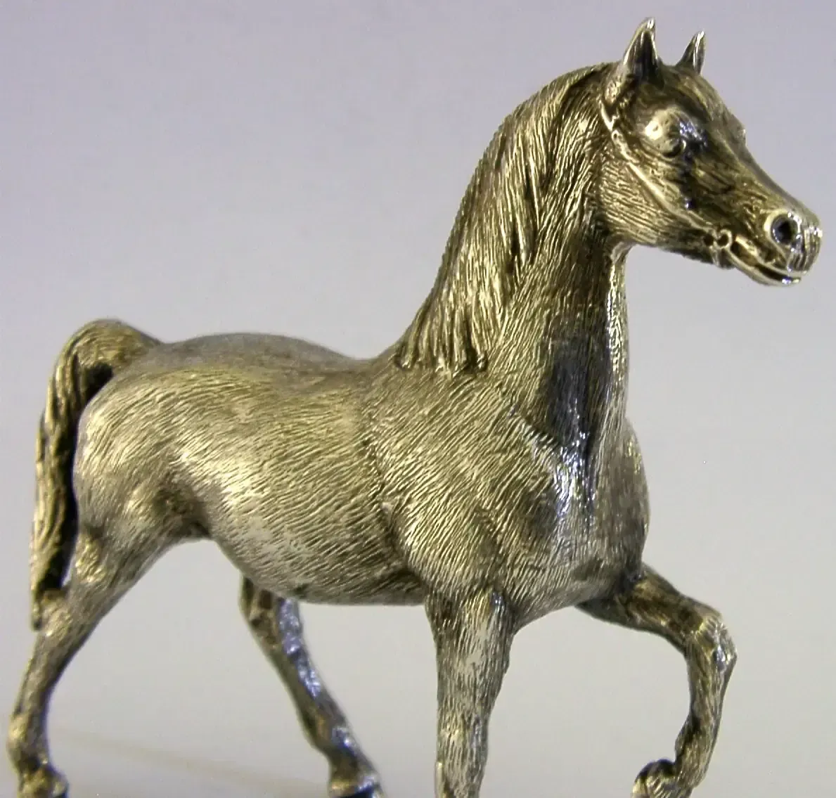 Good Size Rare English Solid Sterling Silver Horse Pony Figure 1972 Riding 180g photo 784.99