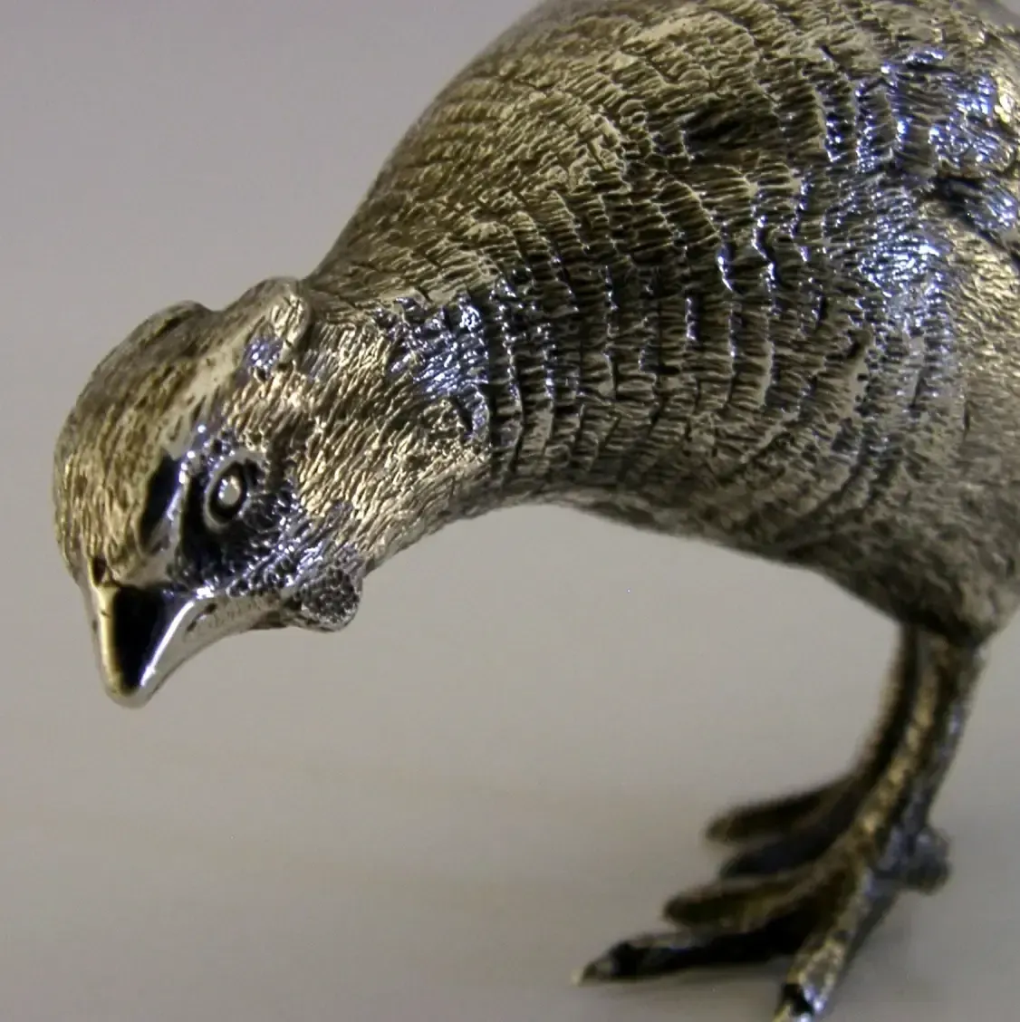 Heavy 262g Sterling Silver Pheasant Bird Figure 1977 Hunting Shooting English photo furniture
