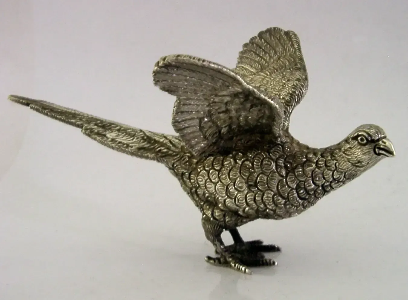 Figurine de faisan en argent sterling 167 g, Sheffield 1998, chasse anglaise photo 575.0