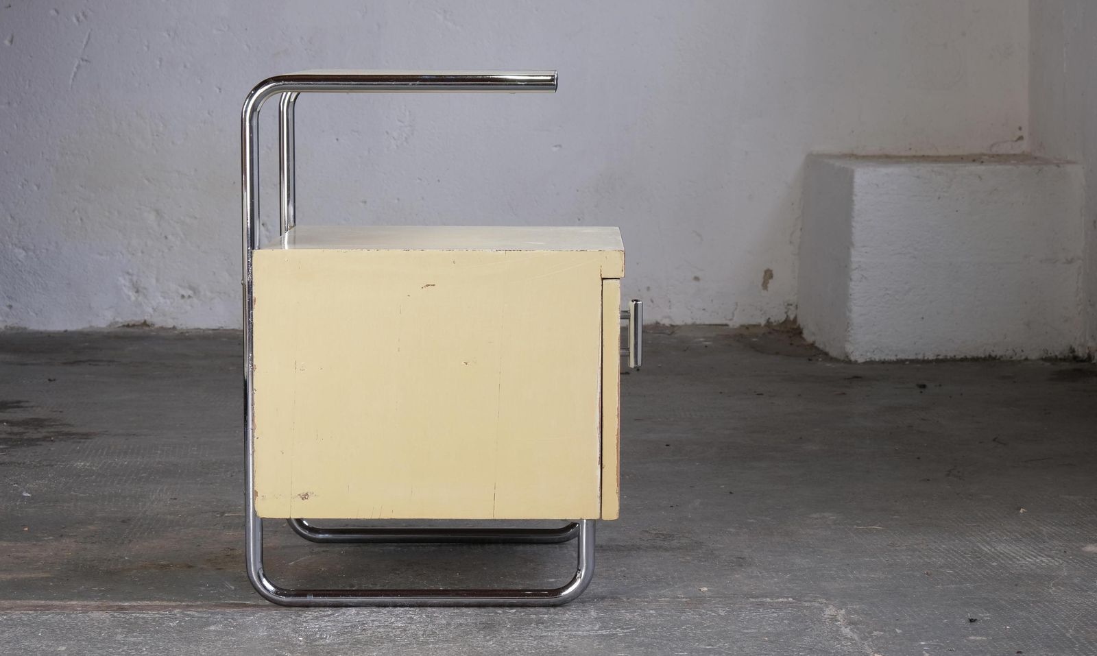 Cream Colored Bauhaus Bedside Table By Mücke Melder photo buy