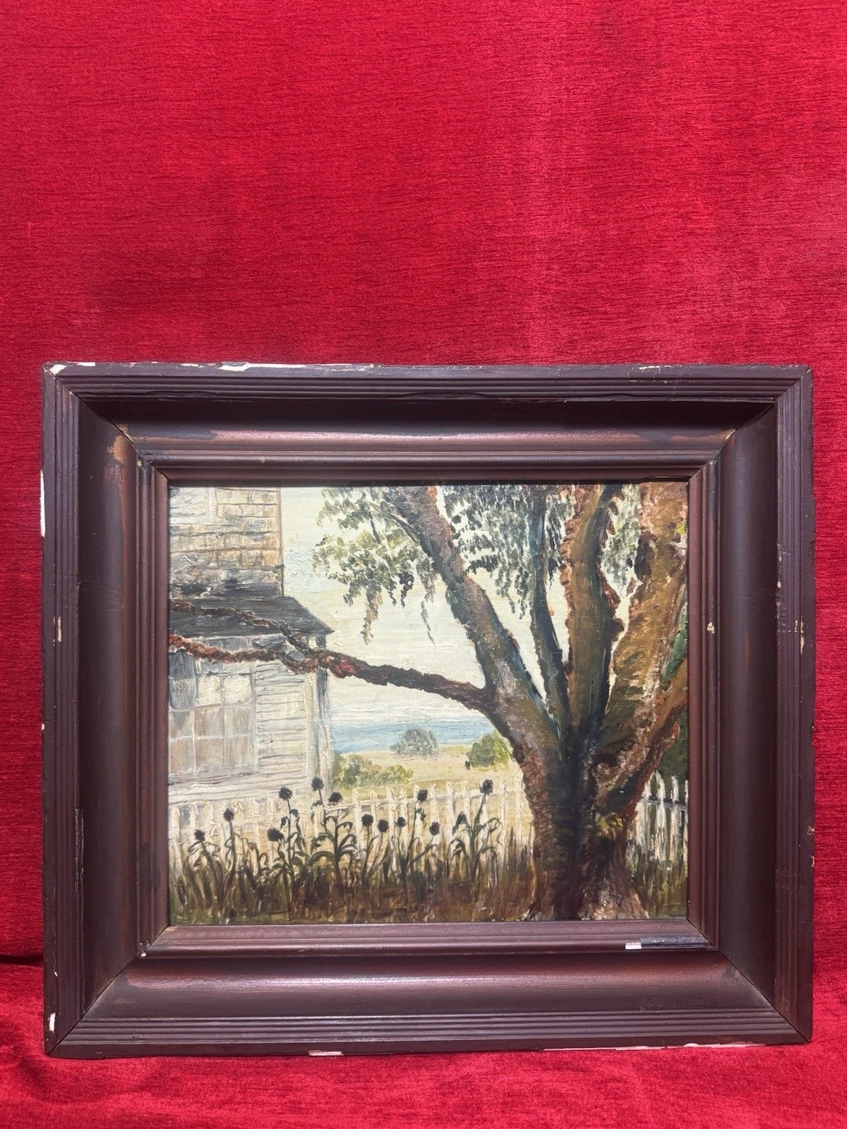 Original Homestead In Nantucket Massachusetts Oil Painting On Canvas Signed photo furniture
