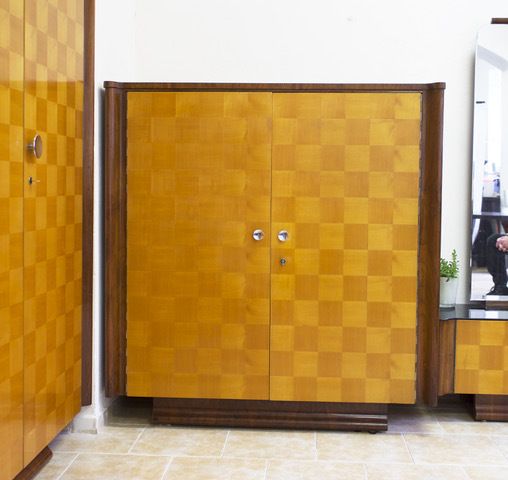 Chest Of Drawers By Jindřich Halabala, "Chessboard" photo vintage