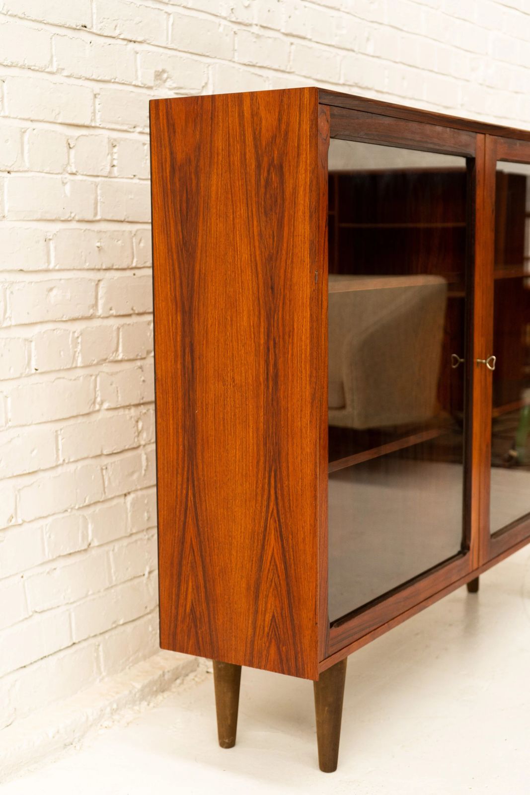Poul Hundevad Rosewood & Glass Bookshelf photo for sale