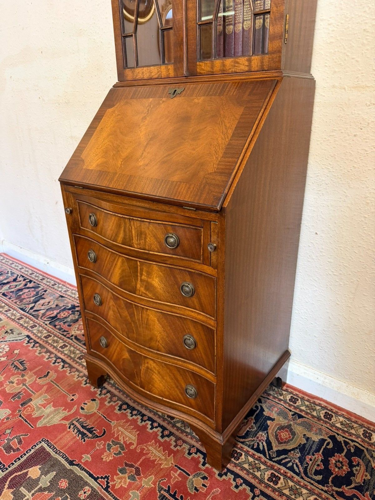 Quality Mahogany Bevan Funnell Neat Size Bureau Bookcase photo vinterior