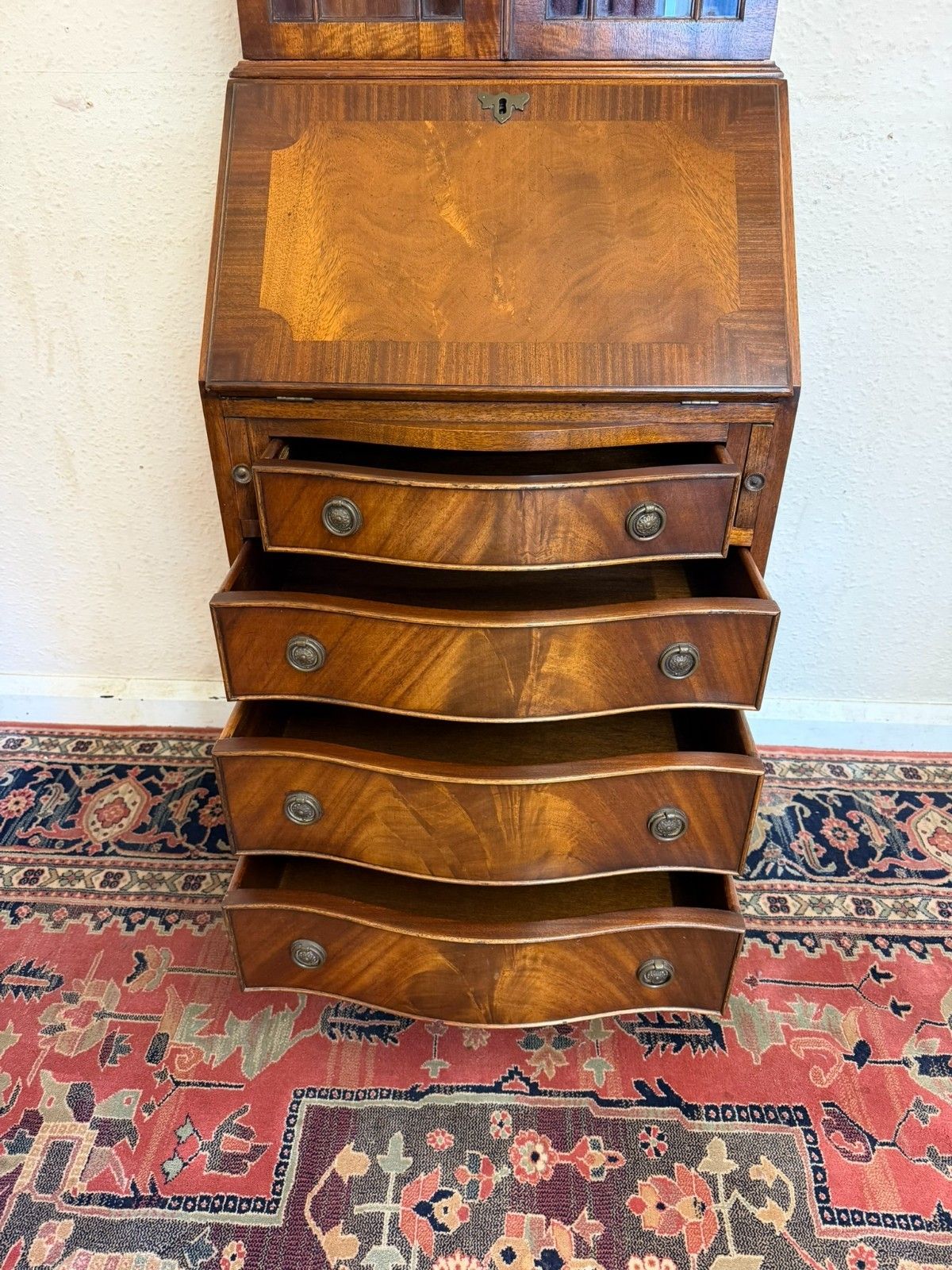 photo for sale Quality Mahogany Bevan Funnell Neat Size Bureau Bookcase