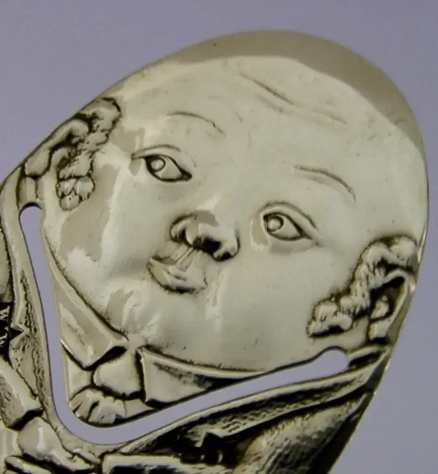 English Novelty Sterling Silver Humpty Dumpty Bookmark 1994 Christening photo Home Decor