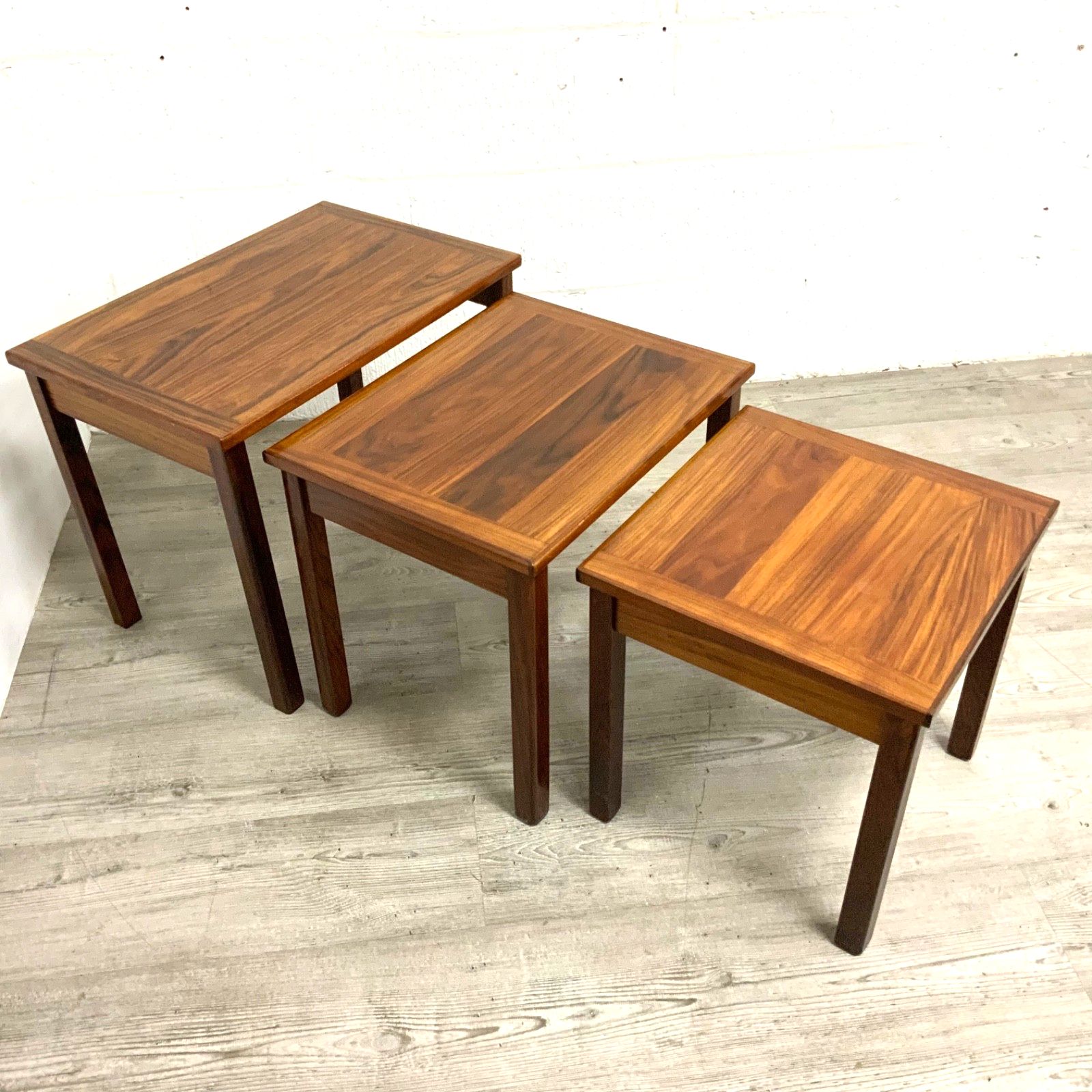 Danish Rosewood Nest Of Tables By Trioh Denmark 1970s Midcentury Modern photo vinterior