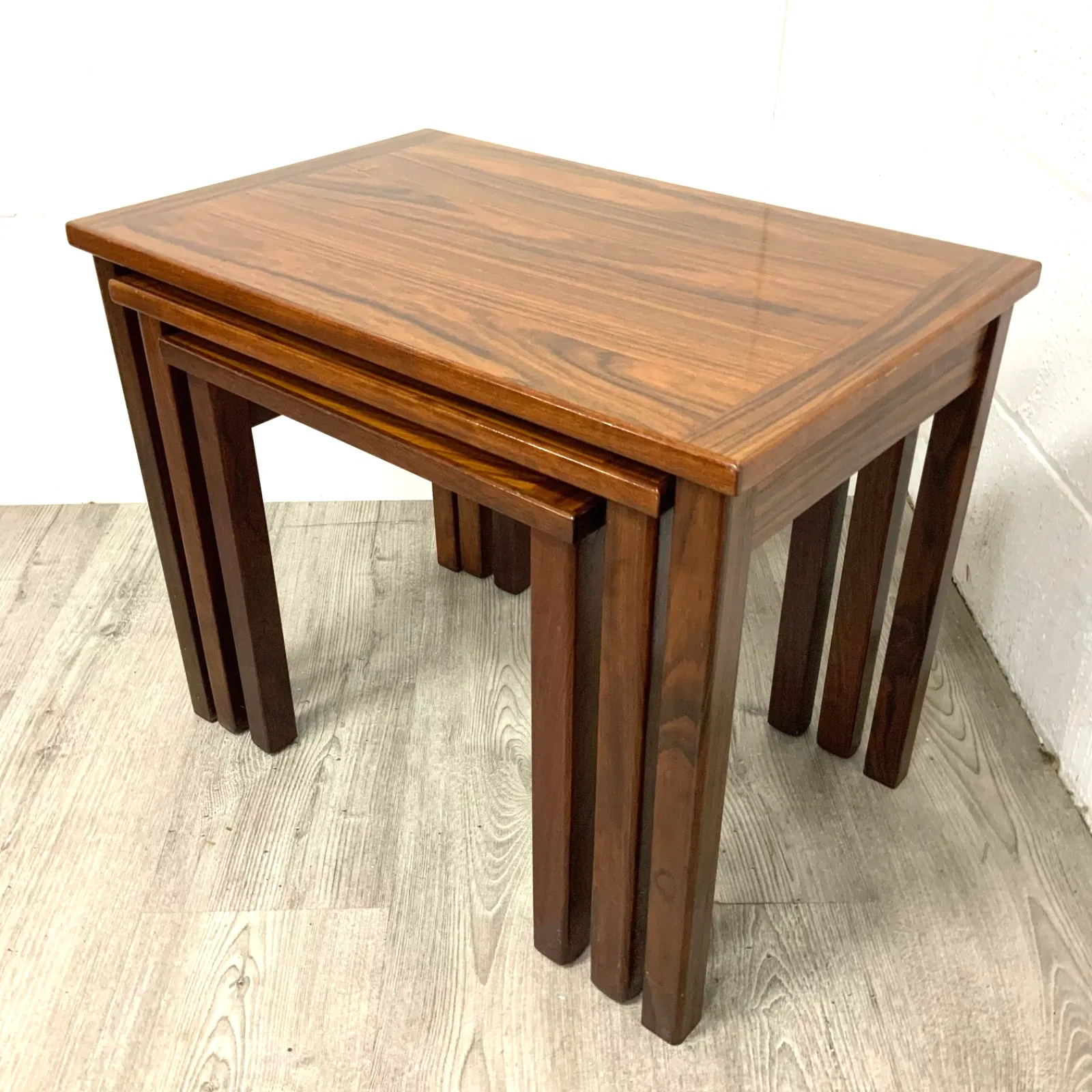 Furniture Danish Rosewood Nest Of Tables By Trioh Denmark 1970s Midcentury Modern photo