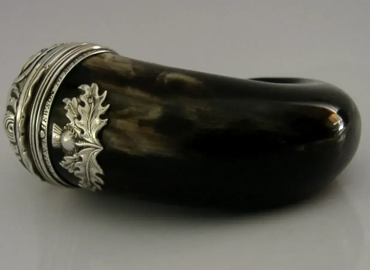 Rare Scottish Georgian Sterling Silver Snuff Mull Medical Liverpool Link C1820s photo vintage