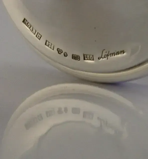Calice gobelet en argent sterling suédois Eric Lofman, Arts & Crafts, 1985, 96 g photo buy