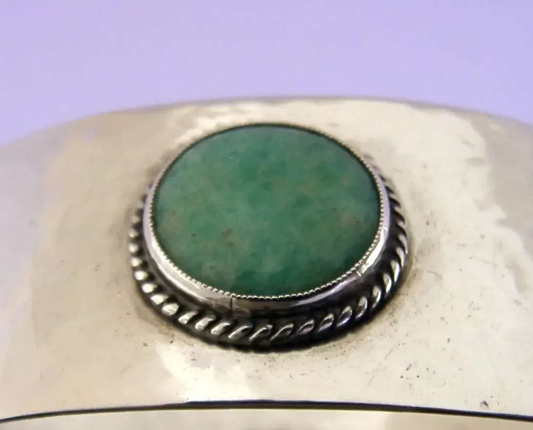 Boxed Liberty & Co Sterling Silver Arts & Crafts Turquoise Napkin Ring 1924 photo 225.0
