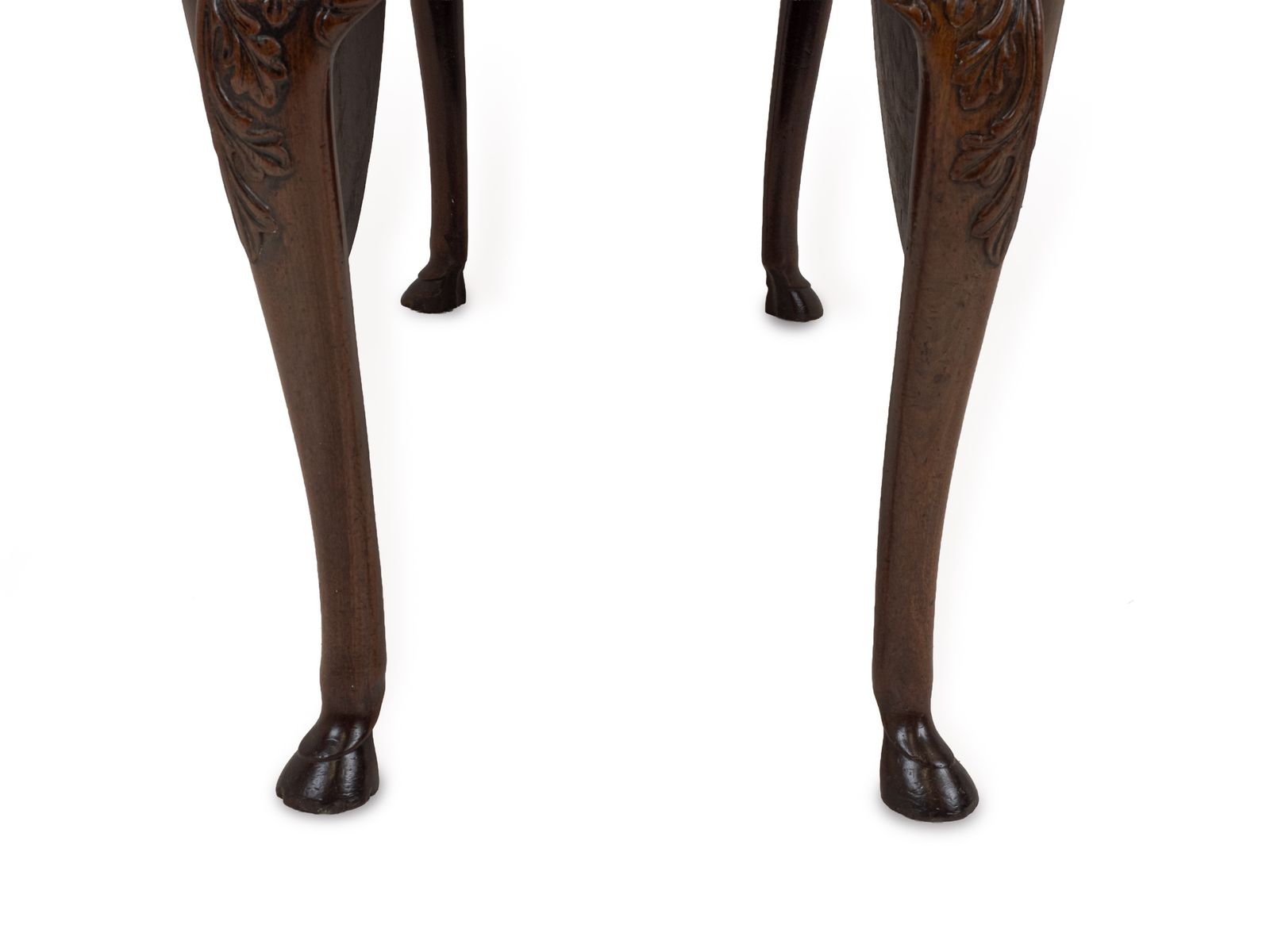 Furniture George II Irish Mahogany Oval Drop Leaf Dining Table, C.1750, Carved Cabriole Legs And Hoof Feet photo